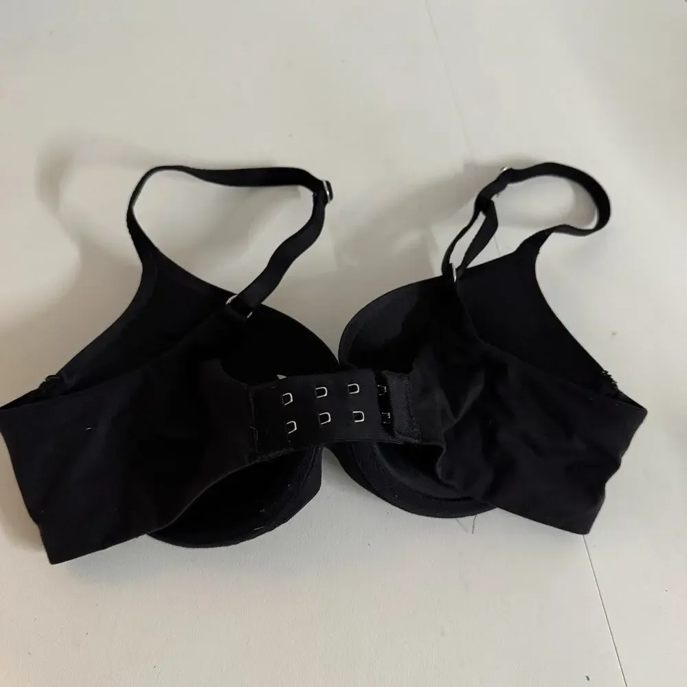 SUNNIE by Aerie Demi Push Up Bra Sz 32B Black Lightly Lined Basic Essential